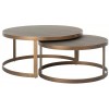 Table de salon set de 2 rond shagreen Bloomingville