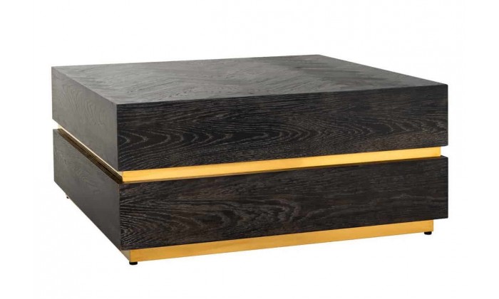 Table de salon Carré Or gold 90x90 (Block)