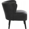 Fauteuil Club 1 Personne Pu/Bois Noir 73X71X75Cm