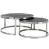 Table de salon silver set de 2 rond Blackbone