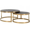 Table de salon silver set de 2 rond Blackbone