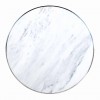 Table basse design avec marbre blanc rond 95Ø Levanto