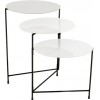 Table Ronde 3 Parties Metal Laque Blanc