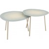 Set 3 Tables Gigognes Metal Laque Beige