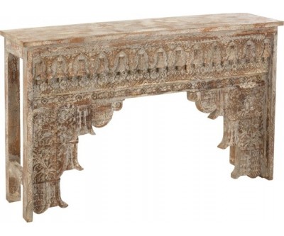 Console Acier Inoxydable/Verre Argent 140X40X70Cm