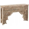 Console Acier Inoxydable/Verre Argent 140X40X70Cm