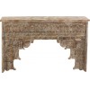 Console Acier Inoxydable/Verre Argent 140X40X70Cm