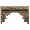 Console Acier Inoxydable/Verre Argent 140X40X70Cm