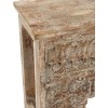 Console Acier Inoxydable/Verre Argent 140X40X70Cm