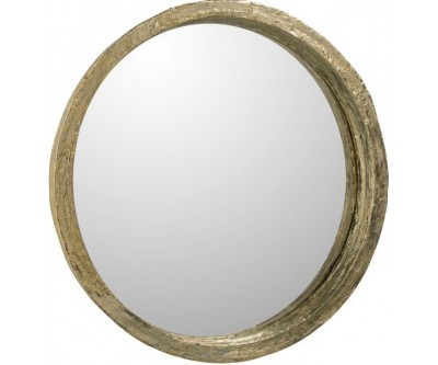 Miroir Fenetre Arrondi Metal Blanc Antique 53X4X165Cm