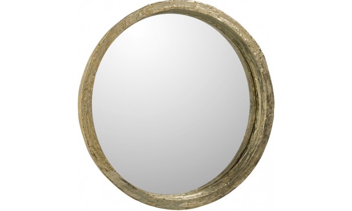 Miroir Fenetre Arrondi Metal Blanc Antique 53X4X165Cm