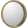 Miroir Fenetre Arrondi Metal Blanc Antique 53X4X165Cm