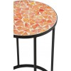 Set De 2 Tables Gigognes Eclat Mosaique Metal/Verre Noir/Orange