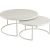 Set De 2 Tables Gigognes Basses Metal/Mdf Blanc