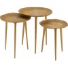 Set De 2 Table Gigogne Panier Metal Or