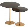 Set De 2 Table Gigogne Panier Metal Or