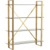 Etagere 6 Plateaux Bois Naturel/Metal Noir