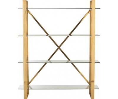 Etagere 6 Plateaux Bois Naturel/Metal Noir