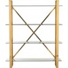 Etagere 6 Plateaux Bois Naturel/Metal Noir