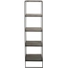 Etagere 4 Planches Croix Acier Inoxydable/Verre Trempe Or/Transparent