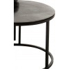 Table Gigogne Metal Or/Laque Noir Large