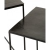 Set De 2 Table Gigogne Carree Oxidize Aluminium/Metal Antique Noir/Vert