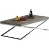 Table basse design acier inoxydable silver plateau  marbre ou en verre au choix KEXIS