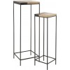 Set De 2 Table Gigogne Metal Or/Noir