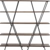 Etagere 5 Planches Oxidize Aluminium/Metal Antique Noir/VertTrempe Or/Transparent