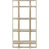 Etagere Dyca 4 Planches Bois De Manguier/Metal Blanc/Or
