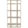 Etagere Dyca 4 Planches Bois De Manguier/Metal Blanc/Or