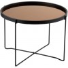 Table De Salon Petite Arrondie Triangulaire Bois Tea Tree Marron