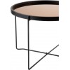 Table De Salon Petite Arrondie Triangulaire Bois Tea Tree Marron