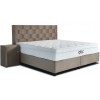 Lit box literie boxspring avec rangement complete beige BOSSE