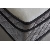 Lit box literie boxspring avec rangement et matelas silver MARIELLA