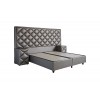 Lit box literie boxspring avec rangement et matelas bronz HEDDY