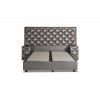 Lit box literie boxspring avec rangement et matelas bronz HEDDY