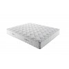 Lit box literie boxspring avecmatelas et rangement complete en tissu beige Golden PRIME