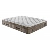 Lit box literie boxspring avec matelas et rangement complete en tissu gris Sleep PURE