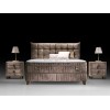 Lit box literie boxspring avec matelas et rangement complete en tissu gris Sleep PURE