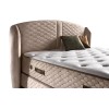 Lit box literie boxspring avec matelas et rangement complete en tissu cream Latex THERAPY