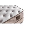 Lit box literie boxspring avec matelas et rangement complete en tissu cream Latex THERAPY