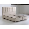 Lit box literie boxspring avec rangement complete en tissu beige RITZ