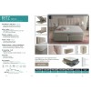 Lit box literie boxspring avec rangement complete en tissu beige RITZ