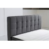 Lit box literie boxspring avec matelas pocket et coffre rangement complete en tissu gris RITZ