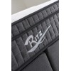 Lit box literie boxspring avec matelas pocket et coffre rangement complete en tissu gris RITZ