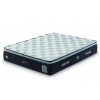 Lit box literie boxspring avec matelas pocket et coffre rangement complete en tissu gris CHARLOTTE