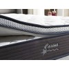 Lit box literie boxspring avec matelas et rangement complete en tissu gris CARRERO