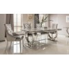 Table basse design acier inoxydable silver plateau avec marbre ou en verre GUCCI