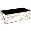 Table basse design acier inoxydable gold plateau en verre rec. MEDISON-3